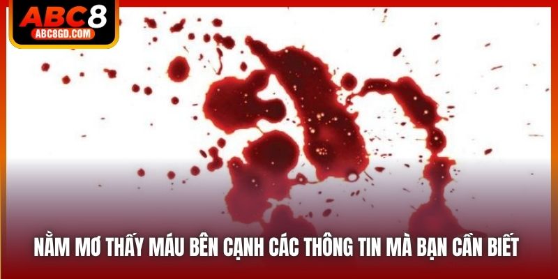 Nằm mơ thấy máu bên cạnh các thông tin mà bạn cần biết 